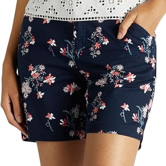 Lee Straight Fit Blue Floral Chino Shorts in Imperial Floral Dance Size 16M - Picture 3 of 7